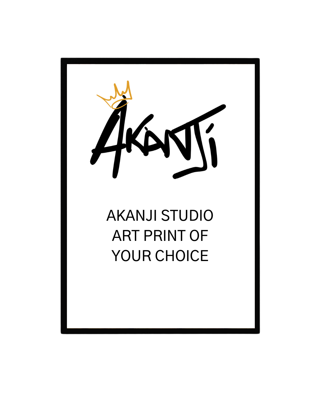 'Art Print of Your Choice' by Akanji Studio - Canvas