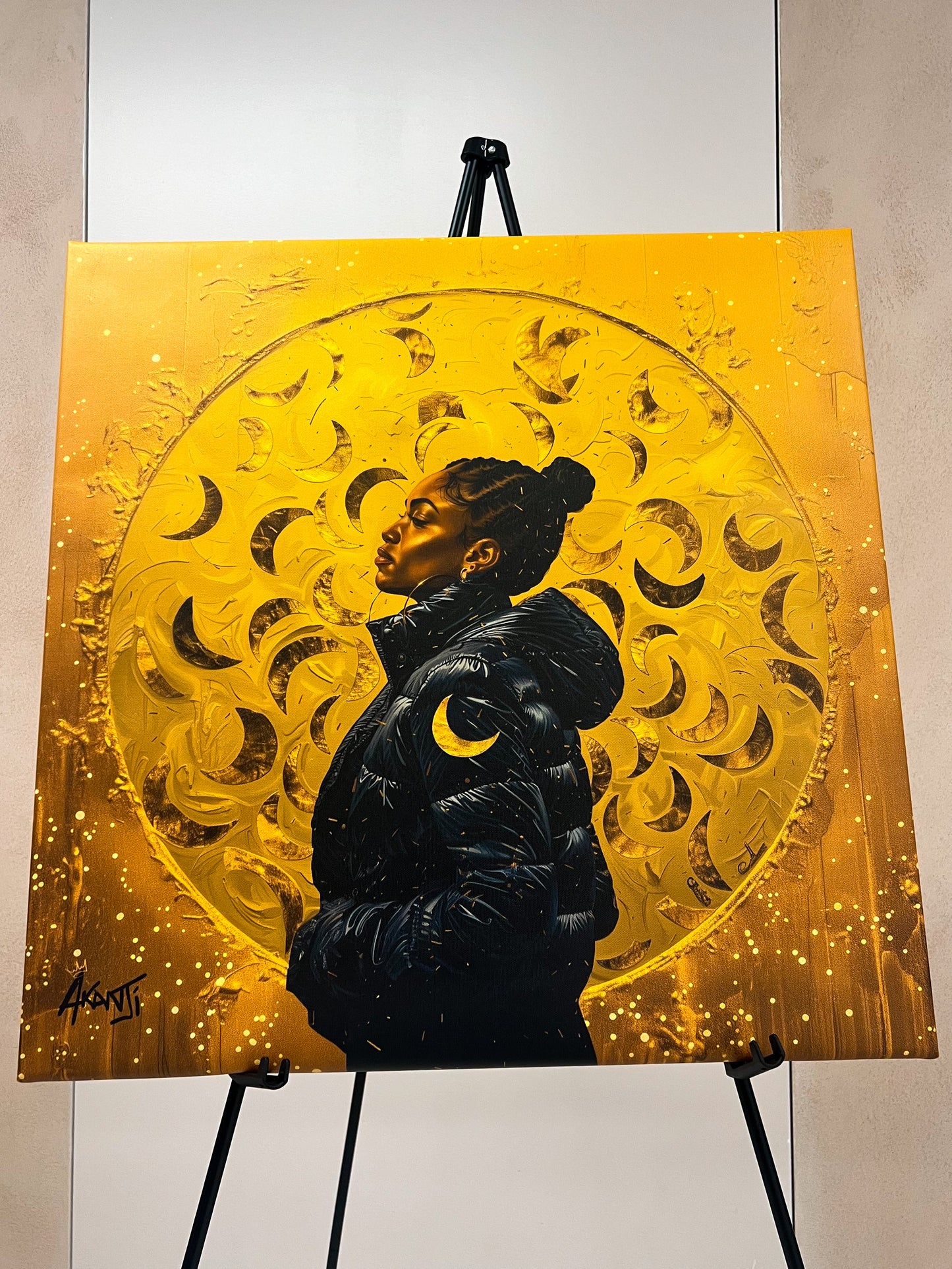'Moon Crescent Ayotunde' by Akanji Studio - Canvas