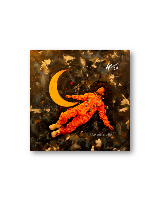 Canvas Print: 'Moon Crescent Exploration' [Children of The Sun With Moon Crescent Blood] by Akanji Studio
