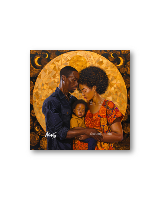 Canvas Print: 'Moon Crescent ChildLove' [Children of The Sun With Moon Crescent Blood] by Akanji Studio