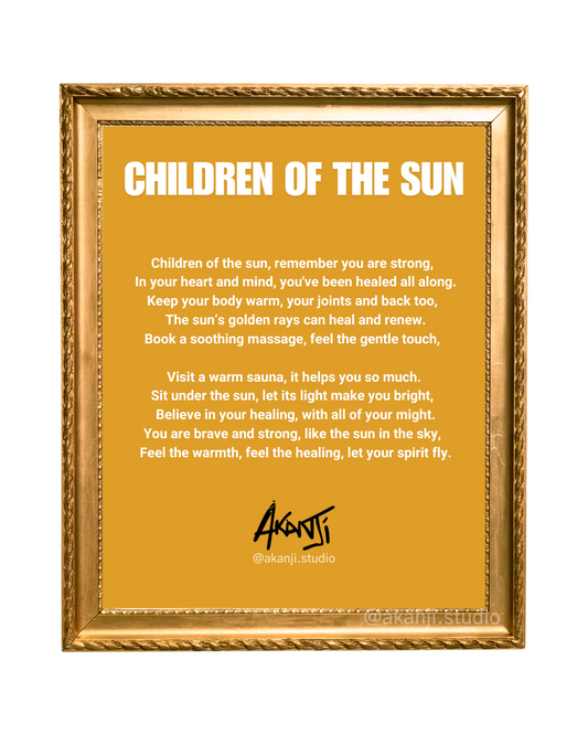 Poem Print [Children of The Sun] by Akanji Studio